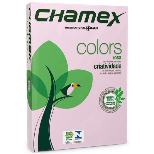 chamex colors 75gr a4 rosa 500 folhas chamex colors 75gr a4 rosa 500 folhas