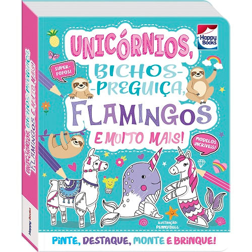 colorir-e-montar---unicornios-bichos-preguica-flamingos