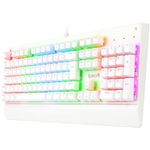 teclado mecânico kala rgb branco switch azul - redragon teclado mecânico kala rgb branco switch azul - redragon