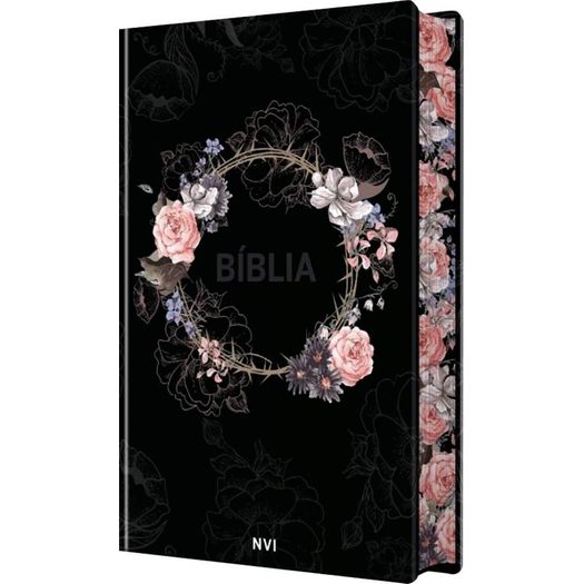 biblia sagrada nvi - flores preta biblia sagrada nvi - flores preta