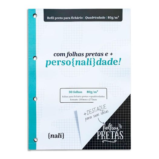 refil bloco fichário quadriculado a4 30 folhas pretas refil bloco fichário quadriculado a4 30 folhas pretas