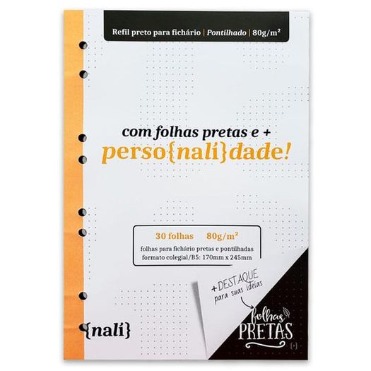 refil bloco fichário colegial pontilhado 30f pretas 62150 nali refil bloco fichário colegial pontilhado 30f pretas 62150 nali