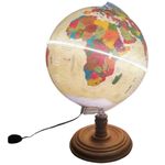 globo terrestre histórico 30cm com led globo terrestre histórico 30cm com led