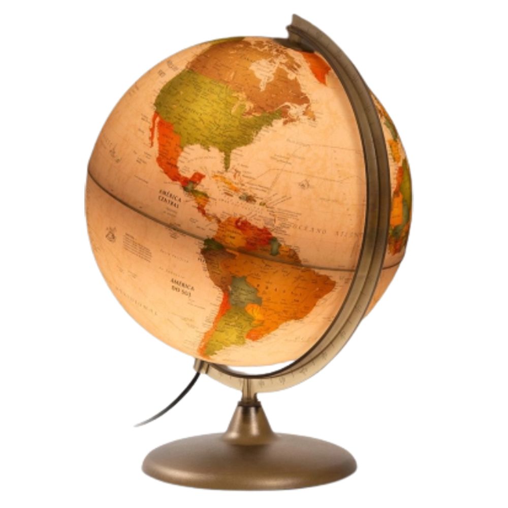 Globo Terrestre Discovery Antigo 30 Cm Com Luz Tecnodidattica - Kits e