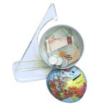 globo terrestre júnior 10cm millenium com régua e cofre globo terrestre júnior 10cm millenium com régua e cofre