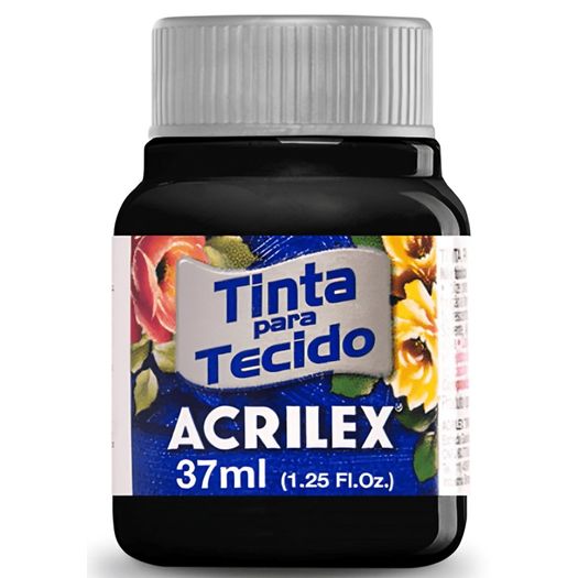 tinta tecido 37ml preta tinta tecido 37ml preta