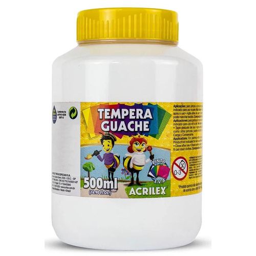 tinta guache 500ml branca