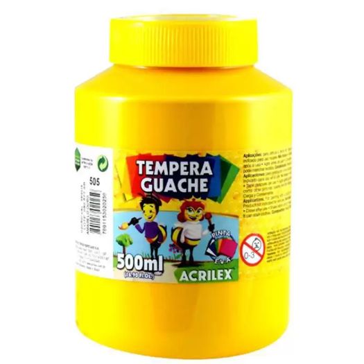 tinta guache 500ml amarelo ouro 505 acrilex tinta guache 500ml amarelo ouro 505 acrilex