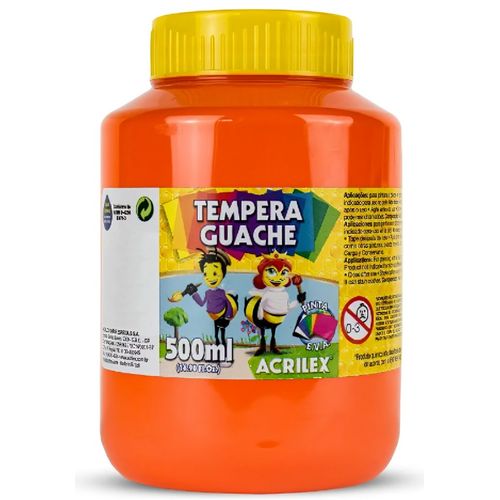 tinta guache 500ml laranja