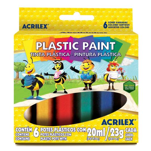 tinta pva plástica 6 cores