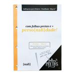 refil bloco fichário a4 pontilhado 30f pretas 62075 nali