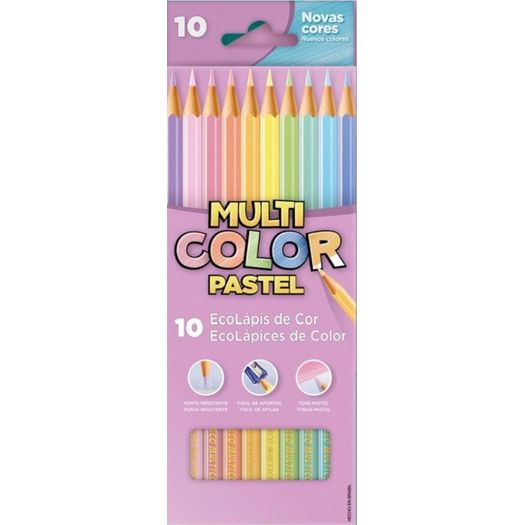 lápis de cor 10 cores tons pastel ecolápis multi color lápis de cor 10 cores tons pastel ecolápis multi color