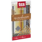 lápis de cor 12 cores vibes escandinava + lápis 6b lápis de cor 12 cores vibes escandinava + lápis 6b