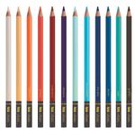 lápis de cor 12 cores vibes boho chic + lápis 6b lápis de cor 12 cores vibes boho chic + lápis 6b