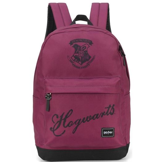 mochila com alça harry potter hogwarts bordô