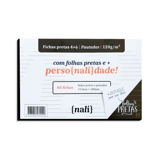 fichas pretas 4x6 pautadas 120g 40 folhas fichas pretas 4x6 pautadas 120g 40 folhas