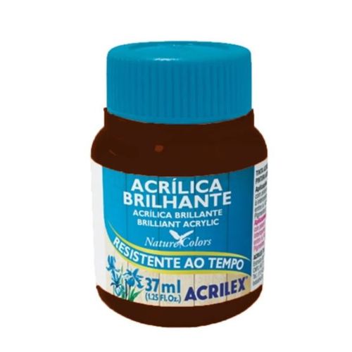 tinta acrílica brilhante 37ml marrom