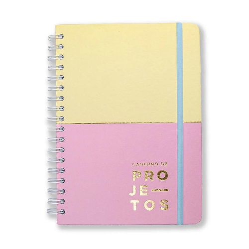 caderno de projetos pastel block color 80 folhas