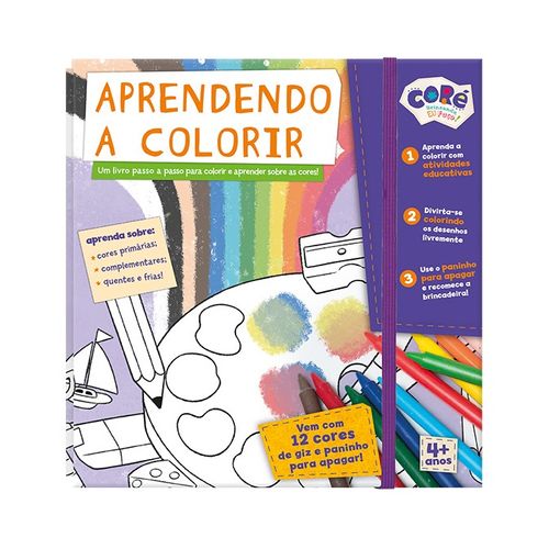 livro de atividades com giz - aprendendo a colorir