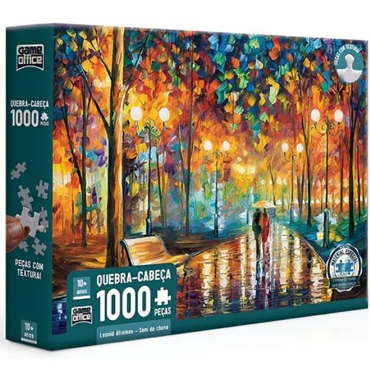quebra-cabeça 1000 peças leonid afremov - som da chuva quebra-cabeça 1000 peças leonid afremov - som da chuva