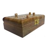 jogo de truco com baralho e pinos em caixa de madeira jogo de truco com baralho e pinos em caixa de madeira