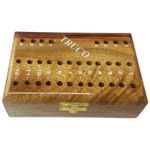 jogo de truco com baralho e pinos em caixa de madeira jogo de truco com baralho e pinos em caixa de madeira