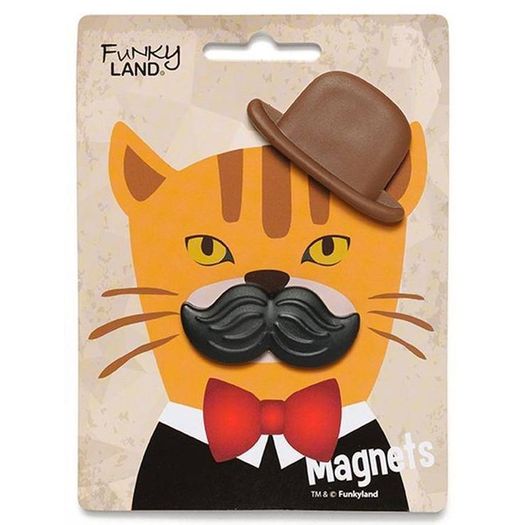 cartela com 2 imãs chapéu e bigode cartela com 2 imãs chapéu e bigode