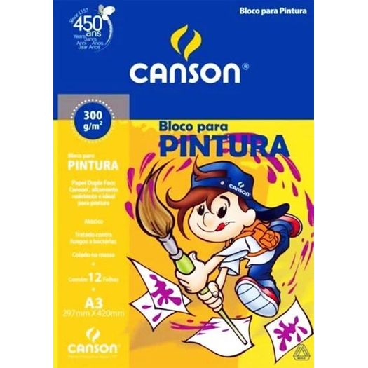 bloco pintura a3 12 folhas 300g branco canson bloco pintura a3 12 folhas 300g branco canson