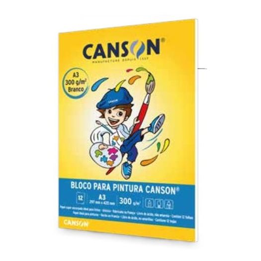 bloco-pintura-a3-12-folhas-300g-branco-canson bloco-pintura-a3-12-folhas-300g-branco-canson