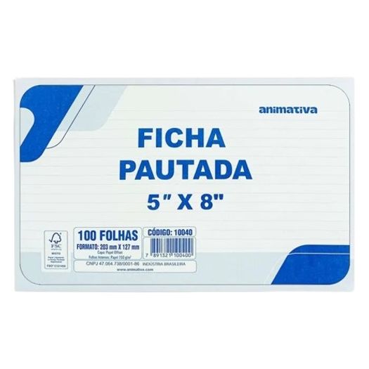 ficha pautada 100 folhas ficha pautada 100 folhas