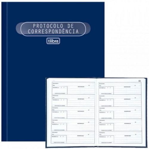livro protocolo correspondencia wc 100f 12054 tilibra
