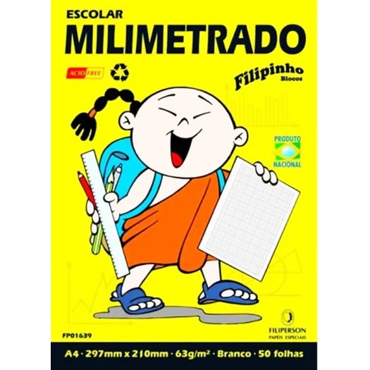 Bloco Milimetrado A4 50f 63g Bloco Milimetrado A4 50f 63g