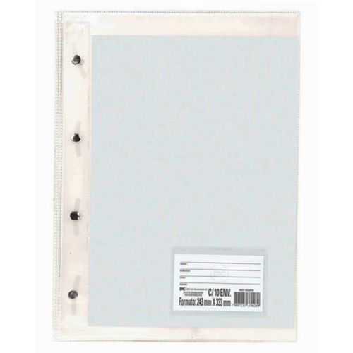 pasta catalogo em pvc 10env transparente