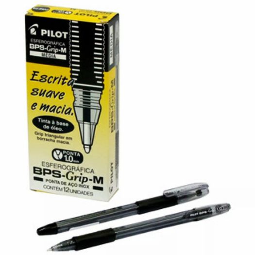 caneta esf pt bpgp-10r super grip 1.0mm cx c/12un pilot