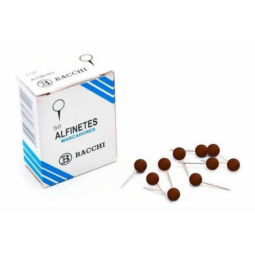 alfinete para mapas n1 marrom 50un 003652 bacchi alfinete para mapas n1 marrom 50un 003652 bacchi