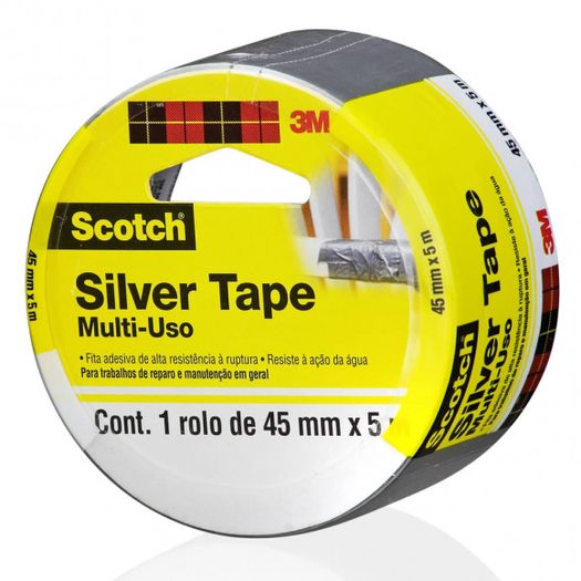 fita multi uso silver tape prata 5m fita multi uso silver tape prata 5m