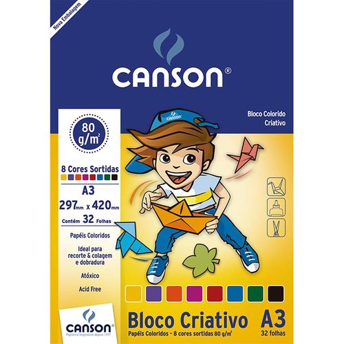 bloco criativo 8 cores a3 32f 120g