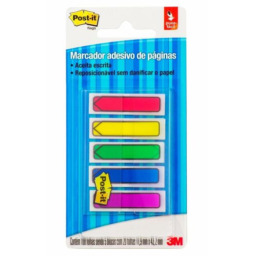 post it flags 100 folhas 5 cores neon sortidas post it flags 100 folhas 5 cores neon sortidas