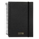 agenda 2026 diária clássica basic preta espiral