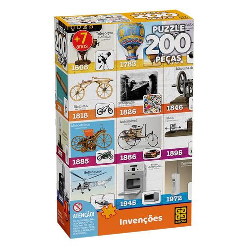 quebra-cabeça 200 peças invenções