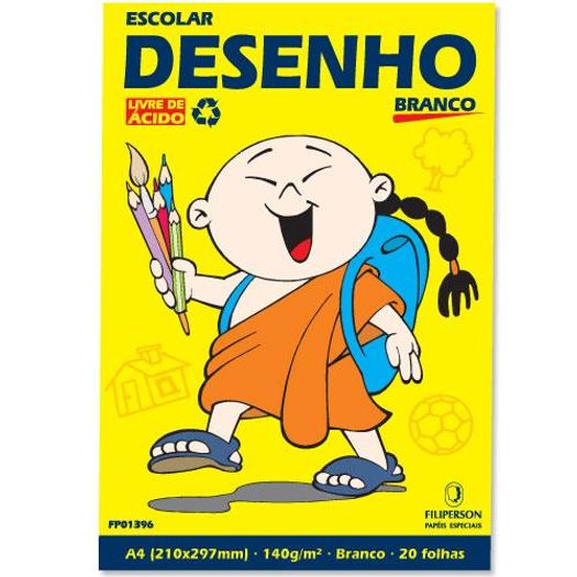 bloco desenho a4 20 folhas 140g branco bloco desenho a4 20 folhas 140g branco