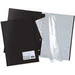 pasta catálogo capa plástica com visor preto 10 envelopes dac