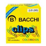 clips n 2/0 colorido c/100un bacchi