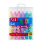 giz de cera gel retrátil 6 cores pastel com cheirinho giz de cera gel retrátil 6 cores pastel com cheirinho