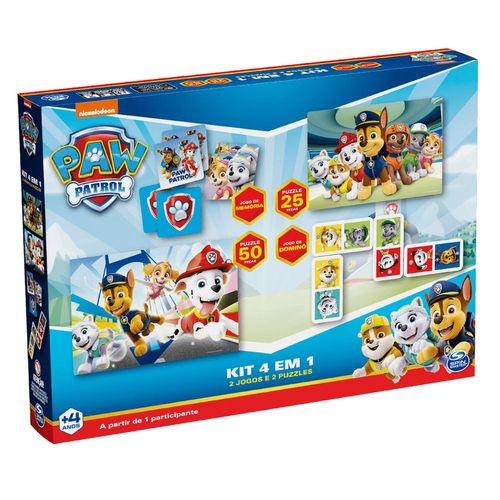 jogo kit 4 em 1 patrulha canina