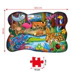 quebra-cabeça 28 peças gigante aventura na floresta