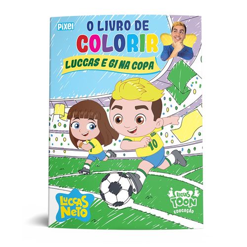 o livro de colorir luccas e gi na copa