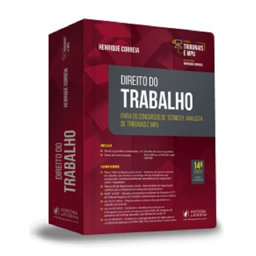 direito do trabalho para os concursos de analista do trt tst mpu - 2022