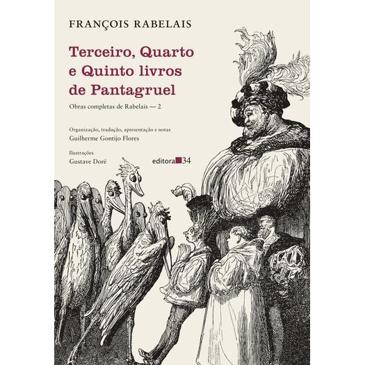 terceiro, quarto e quinto livros de pantagruel