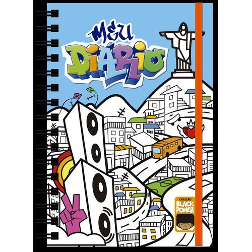 diário black power - azul